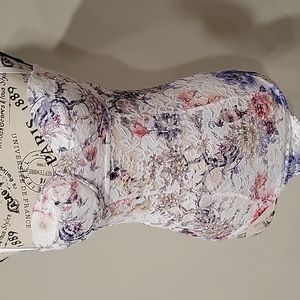 Lace bodysuit with pretty floral print